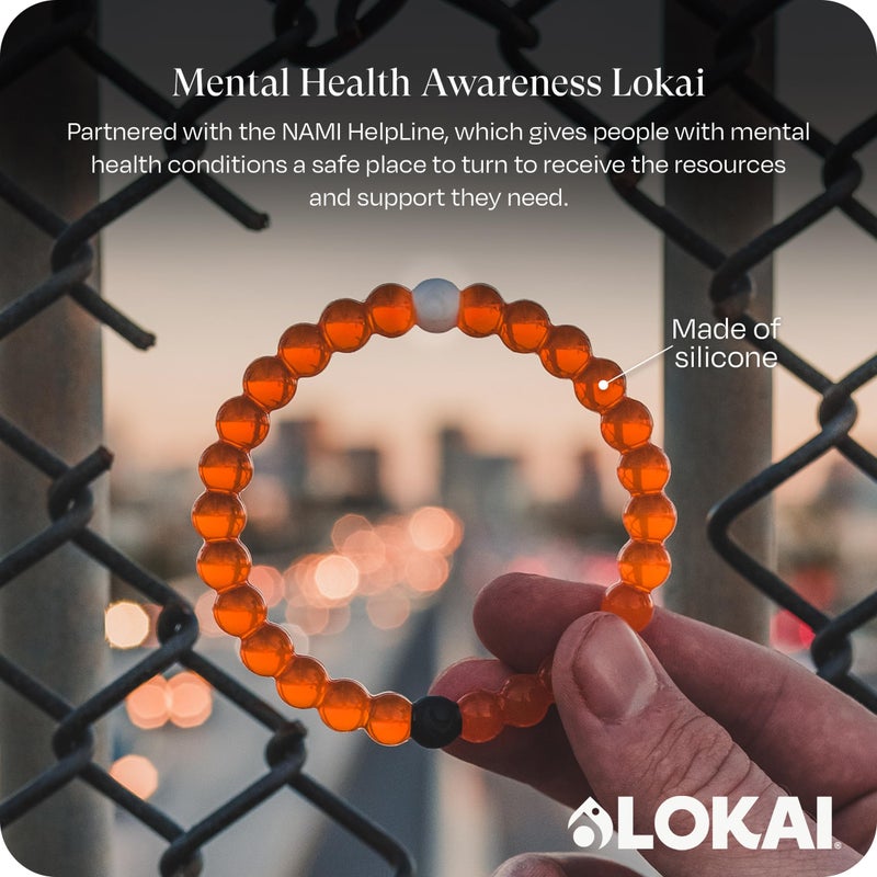 Lokai Silicone Beaded Bracelet for Mental Health Awareness - Medium, 6.5 Inch Circumference - Jewelry Fashion Bracelet Slides-On for Comfortable Fit for Men, Women & Kids - Image 3